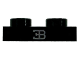 Part No: 3023pb13  Name: Plate 1 x 2 with Silver Bugatti Logo Pattern