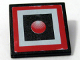 Part No: 30258pb013  Name: Road Sign 2 x 2 Square with Clip with Red Light in Square Pattern (Sticker) - Set 10128