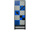 Part No: 30292pb063  Name: Flag 7 x 3 with Bar Handle with HP Ravenclaw House Banner, Blue and Light Bluish Gray Squares, Stripe, Shields and Ravens Pattern on Both Sides (Stickers) - Set 76416