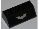 Part No: 3037pb026  Name: Slope 45 2 x 4 with Silver Batman Logo Pattern (Sticker) - Set 76001