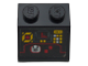 Part No: 3039pb145  Name: Slope 45 2 x 2 with Control Panel with Red, White and Yellow Buttons, Red Bar Chart and Silver Joystick Pattern (Sticker) - Set 70923
