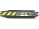 Part No: 30407pb07  Name: Hinge Plate 1 x 8 with Angled Side Extensions with Black and Yellow Danger Stripes Pattern (Sticker) - Set 8863
