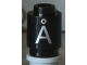 Part No: 3062pb031  Name: Brick, Round 1 x 1 with Silver Capital Letter A with Ring (Å) Pattern