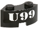 Part No: 3063pb01  Name: Brick, Round Corner 2 x 2 Macaroni with 'U99' Pattern (Sticker) - Set 7885