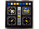 Part No: 3068pb0119  Name: Tile 2 x 2 with Avionics Controls Pattern (Sticker) - Set 8222