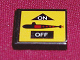 Part No: 3068pb0122  Name: Tile 2 x 2 with Black Submarine on Yellow Background Pattern (Sticker) - Set 8480