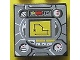 Part No: 3068pb0131  Name: Tile 2 x 2 with Gauges and Yellow Navigation Screen on Light Gray Background Pattern (Sticker) - Sets 8482 / 8483