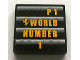 Part No: 3068pb0323  Name: Tile 2 x 2 with Ferrari Logo and 'P1 WORLD NUMBER 1' Pattern (Sticker) - Set 8672