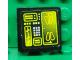 Part No: 3068pb0488  Name: Tile 2 x 2 with Buttons and Neon Green Screens on Black Background Pattern (Sticker) - Set 8107