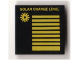 Part No: 3068pb0682  Name: Tile 2 x 2 with Yellow 'SOLAR CHARGE LEVEL', Sun and Lines Pattern