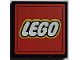 Part No: 3068pb1758  Name: Tile 2 x 2 with LEGO Logo on Red Background Pattern (Sticker) - Sets 40145 / 40305 / 40528 / 40574 and Gear 40359