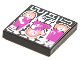 Part No: 3068pb1764  Name: Tile 2 x 2 with BeatBit Album Cover - Girls Dancing, Middle Upside Down Pattern