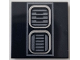 Part No: 3068pb2462  Name: Tile 2 x 2 with Dark Silver SW R2-D2 Astromech Droid Vents with Rectangle Border Pattern