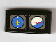 Part No: 3069pb0105  Name: Tile 1 x 2 with Avionics Blue and White Pattern (Sticker) - Set 8480