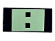 Part No: 3069pb1227  Name: Tile 1 x 2 with Yellowish Green Rectangle with 2 Squares Pattern