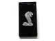 Part No: 3069pb1443  Name: Tile 1 x 2 with Silver Cobra Snake Logo Pattern (Sticker) - Set 42138