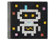 Part No: 3070pb286  Name: Tile 1 x 1 with Silver Robot / Alien with Antenna and Eyes, and Gold, Metallic Pink, and Copper Squares Pattern