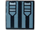 Part No: 3070pb409  Name: Tile 1 x 1 with Backpack Front with Dark Bluish Gray Stripes and Silver Clasps Pattern