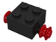 Part No: 3137c01  Name: Brick, Modified 2 x 2 with Red Wheels for Single Tire