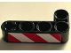 Part No: 32140pb29L  Name: Technic, Liftarm, Modified Bent Thick L-Shape 2 x 4 with Red and White Danger Stripes Pattern Model Left Side (Sticker) - Set 42061