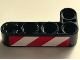 Part No: 32140pb29R  Name: Technic, Liftarm, Modified Bent Thick L-Shape 2 x 4 with Red and White Danger Stripes Pattern Model Right Side (Sticker) - Set 42061