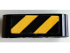 Part No: 32523pb43L  Name: Technic, Liftarm Thick 1 x 3 with Black and Yellow Danger Stripes Pattern Model Left Side (Sticker) - Set 42098