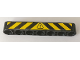 Part No: 32524pb033  Name: Technic, Liftarm Thick 1 x 7 with Warning Sign and Black and Yellow Danger Stripes Pattern (Sticker) - Set 42082