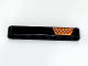 Part No: 32524pb054L  Name: Technic, Liftarm Thick 1 x 7 with Orange Tread Plate Pattern Model Left Side (Sticker) - Set 42081
