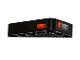 Part No: 32526pb013  Name: Technic, Liftarm, Modified Bent Thick L-Shape 3 x 5 with Orange Direction Indicators and Headlight Pattern (Stickers) - Set 42053