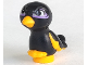 Part No: 35074pb09  Name: Bird, Friends Style, Feet Joined with Molded Bright Light Orange Beak, Feathers and Toes and Printed Bright Light Yellow Eyes, Dark Silver Eyebrows and Medium Lavender Eye Shadow Pattern (Disney Diablo)