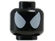 Part No: 3626cpb1072  Name: Minifigure, Head Alien with Spider-Man Large White Eyes Pattern - Hollow Stud