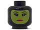 Part No: 3626cpb2021  Name: Minifigure, Head Female Balaclava with Yellow Face, Black Eyelashes, Tapered Eyebrows, Neutral Expression Pattern - Hollow Stud