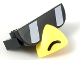 Part No: 36818pb01  Name: Plate, Modified 1 x 3 with Hawkodile Sunglasses and Yellow Beak Pattern