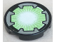 Part No: 4150pb068  Name: Tile, Round 2 x 2 with White Beam on Light Green Background Pattern (Sticker) - Set 8118