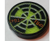 Part No: 4150pb101  Name: Tile, Round 2 x 2 with Neon Green Radar Type 3 Pattern (Sticker) - Sets 7691 / 7693