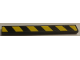 Part No: 4162pb173R  Name: Tile 1 x 8 with Black and Yellow Danger Stripes Pattern Model Right Side (Sticker) - Set 8491