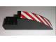 Part No: 41766pb01R  Name: Slope, Curved 8 x 2 x 2 with 4 Recessed Studs with Red and White Danger Stripes Pattern Right (Sticker) - Set 7632