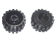 Part No: 41864  Name: Wheel Small Wide Hard Plastic Tread, Hole Notched for Wheels Holder Pin