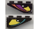 Part No: 4287pb002L  Name: Slope, Inverted 33 3 x 1 with Yellow Eye with Dark Turquoise Stripe Left Pattern, Both Sides Different, Model Left Side (Stickers) - Set 8257