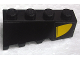 Part No: 43720pb02  Name: Wedge 4 x 2 Sloped Right with Yellow Curve Pattern (Sticker) - Set 8161
