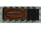 Part No: 44126pb022  Name: Slope, Curved 6 x 2 with Black Markings and Paint Scratches on Reddish Brown Background Pattern (Sticker) - Set 6210