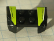 Part No: 44674pb08  Name: Vehicle, Mudguard 2 x 4 with Headlights Overhang with 'SuperFast' on Lime, White, and Black Pattern on Both Sides (Stickers) - Set 8119