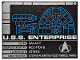 Part No: 4515pb086  Name: Slope 10 6 x 8 with U.S.S. Enterprise Pattern