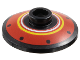 Part No: 4740pb031  Name: Dish 2 x 2 Inverted (Radar) with Dots and White and Yellow Rings on Red Background Pattern