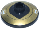 Part No: 4740pb044  Name: Dish 2 x 2 Inverted (Radar) with Thin Ring and White Stripes in Ovals on Gold Background Pattern
