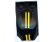Part No: 47456pb004  Name: Slope, Curved 3 x 2 x 2/3 with 2 Studs, Wing End with Yellow Stripes Pattern (Stickers) - Set 8135