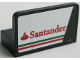 Part No: 4865pb090L  Name: Panel 1 x 2 x 1 with Santander Logo and Green Line Pattern Model Left Side (Sticker) - Set 75879