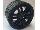 Part No: 49294c03  Name: Wheel 56mm D. x 34mm Technic Racing Medium, 6 Pin Holes, Axle Hole, Open Spokes with Black Tire 68.8 x 36 ZR (49294 / 44771)