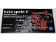 Part No: 4974pb06  Name: Tile 8 x 16 with Bottom Tubes, Polished Surface with NASA Apollo 17 Aft Pallet Assembly Pattern (Sticker) - Set 42182