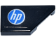 Part No: 5092pb003  Name: Tile, Modified 1 x 2 Wedge Right with Blue and White Circle 'hp' Logo Pattern (Sticker) - Set 77242